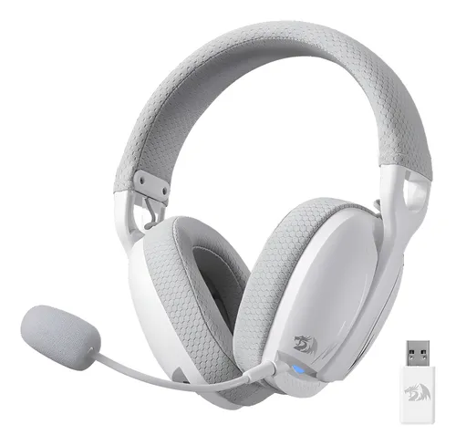FONE DE OUVIDO HEADSET GAMER SEM FIO REDRAGON SKULD PRO BRANCO