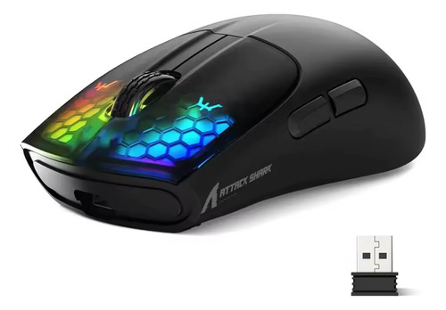 MOUSE GAMER SEM FIO ATTACK SHARK X5 PRETO