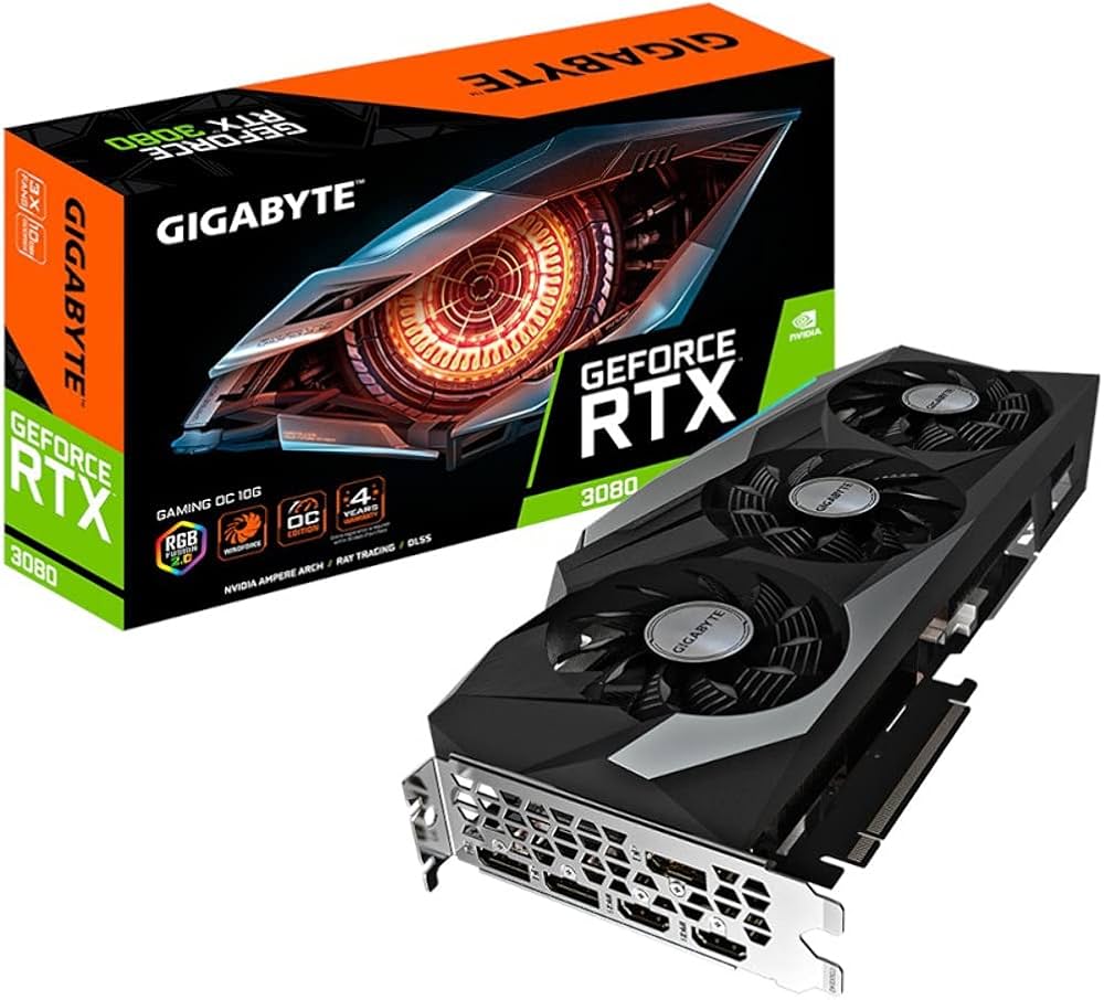 PLACA DE VÍDEO NVIDIA GEFORCE RTX 3080 GIGABYTE 10GB TRIPLE FAN (SEMINOVO)