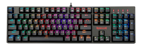TECLADO GAMER MECÂNICO REDRAGON SURARA K582RGB PRETO 100%