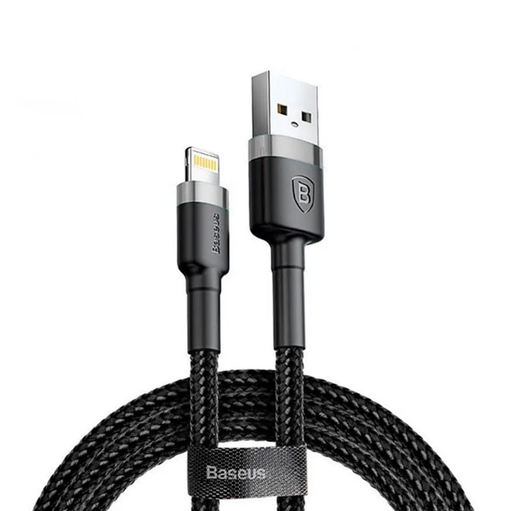 CABO BASEUS (LIGHTNING / USB-A) 1,2 METROS PRETO