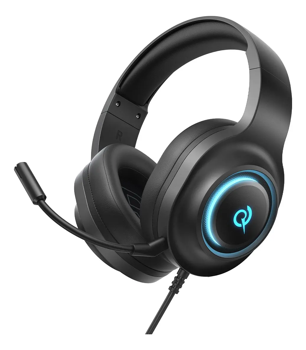 FONE DE OUVIDO HEADSET GAMER QCY HEROAD V200 SEM FIO PRETO