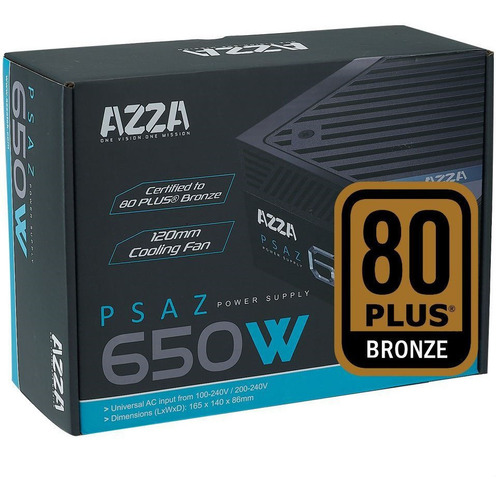FONTE AZZA 650W 80 PLUS BRONZE - Miniatura 3