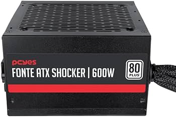 FONTE PCYES SHOCKER 600W  80PLUS WHITE (SEMINOVO) - Miniatura 3