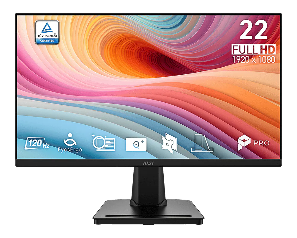 MONITOR 22" MSI PRO MP225 E12VL FULL HD IPS 120HZ 1MS HDMI/VGA