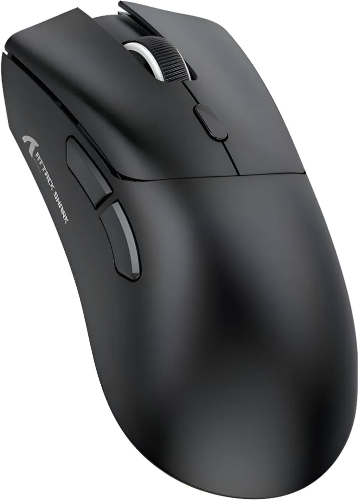 MOUSE GAMER SEM FIO ATTACK SHARK R1 PRETO - Miniatura 3
