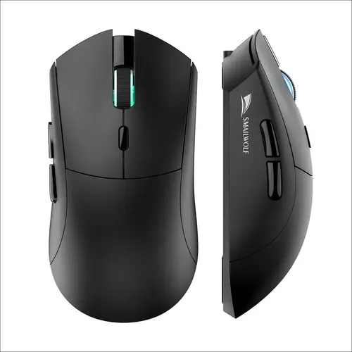 MOUSE GAMER SEM FIO SMAILWOLF RS7 PRETO