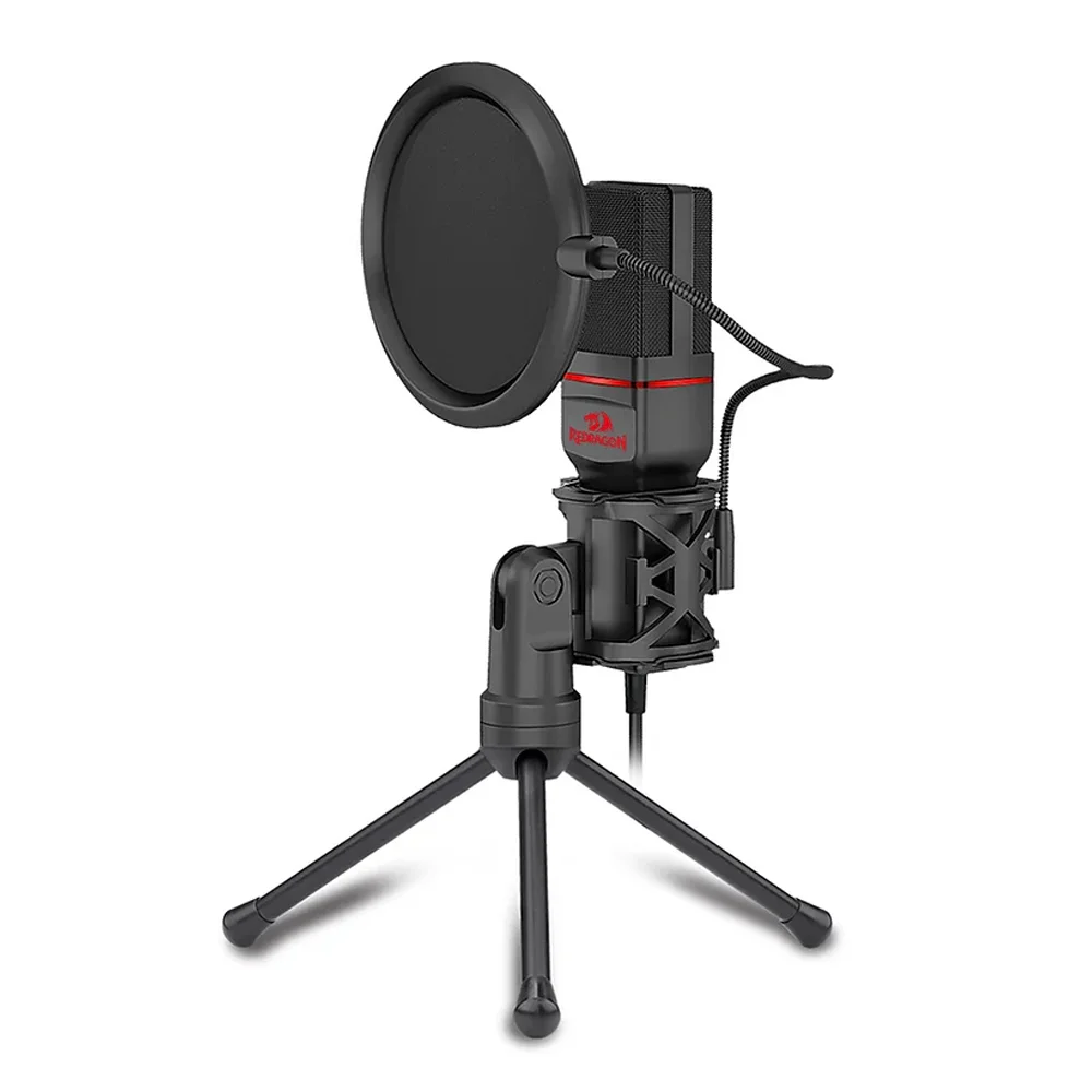MICROFONE CONDENSADOR GAMER REDRAGON SEYFERT GM100 PRETO