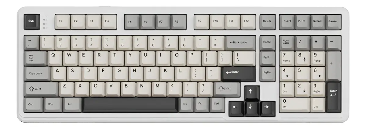 TECLADO MECANICO SEM FIO ATTACK SHARK X98  RGB 100%  BRANCO